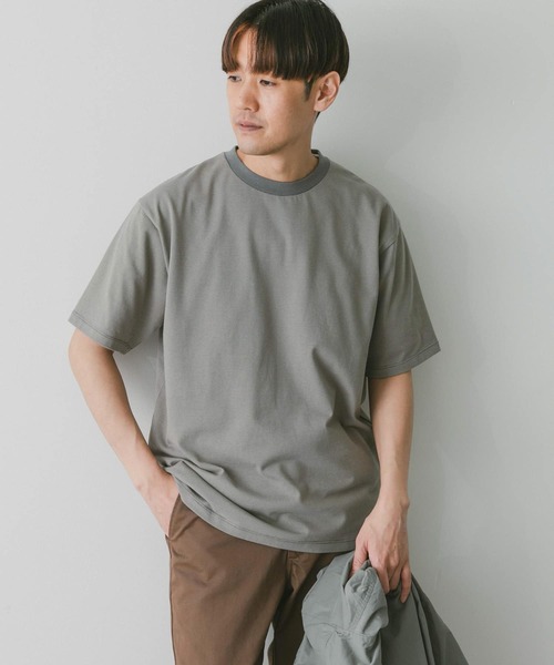 URBAN RESEARCH DOORS（アーバンリサーチドアーズ）の「ミジンボーダークルーネックショートスリーブタフTシャツ（Tシャツ/カットソー・メンズ・グリーン系その他/オレンジ系その他/ブルー系その他・MEDIUM/LARGE）」の19枚目の写真