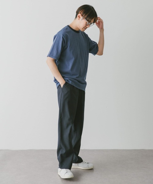 URBAN RESEARCH DOORS（アーバンリサーチドアーズ）の「ミジンボーダークルーネックショートスリーブタフTシャツ（Tシャツ/カットソー・メンズ・グリーン系その他/オレンジ系その他/ブルー系その他・MEDIUM/LARGE）」の17枚目の写真