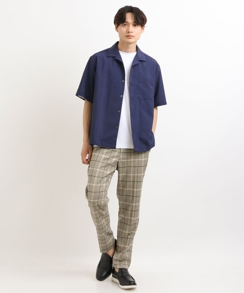 a.v.v(アーヴェヴェ)の「【軽撥水/接触冷感】チェック柄スマートスラックス(アンクル丈)(スラックス・メンズ・サンドベージュ/ホワイト/グレー/ベージュ・46/48/50/44)」の15枚目の写真