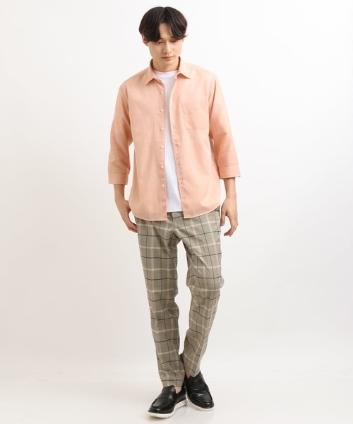 a.v.v(アーヴェヴェ)の「【軽撥水/接触冷感】チェック柄スマートスラックス(アンクル丈)(スラックス・メンズ・サンドベージュ/ホワイト/グレー/ベージュ・46/48/50/44)」の17枚目の写真