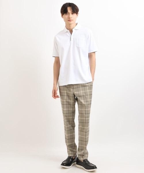 a.v.v(アーヴェヴェ)の「【軽撥水/接触冷感】チェック柄スマートスラックス(アンクル丈)(スラックス・メンズ・サンドベージュ/ホワイト/グレー/ベージュ・46/48/50/44)」の19枚目の写真