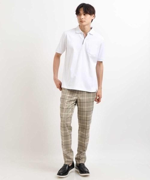 a.v.v(アーヴェヴェ)の「【軽撥水/接触冷感】チェック柄スマートスラックス(アンクル丈)(スラックス・メンズ・サンドベージュ/ホワイト/グレー/ベージュ・46/48/50/44)」の20枚目の写真