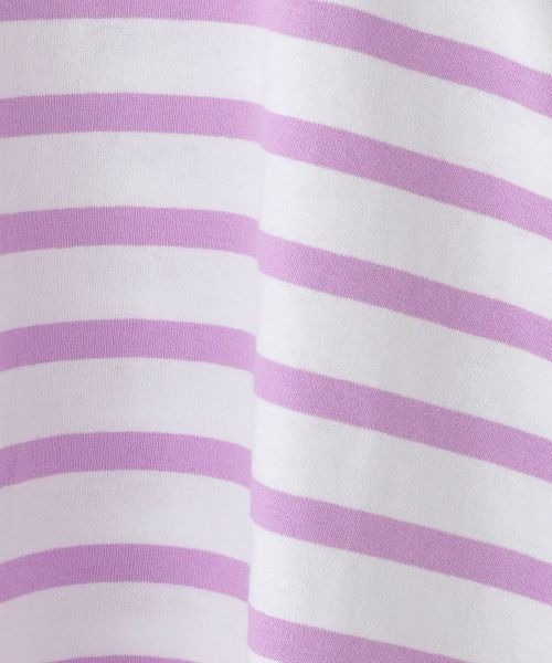 LOWRYS FARM（ローリーズファーム）の「ＵＳＡボーダーＳＳＴシャツ＊　199295（Tシャツ/カットソー・キッズ・ブラック/ブルー/グリーン/ピンク/パープル・130cm/140cm/150cm/110cm/120cm）」の17枚目の写真