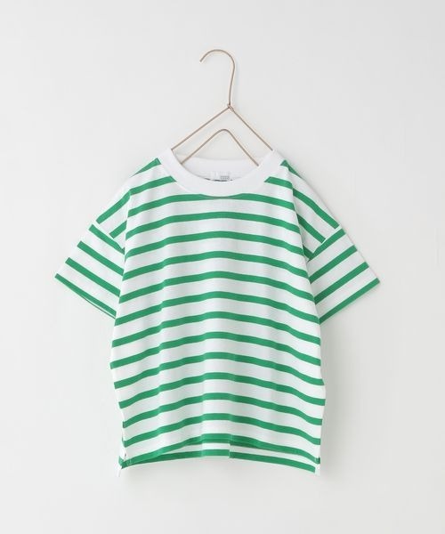 LOWRYS FARM（ローリーズファーム）の「ＵＳＡボーダーＳＳＴシャツ＊　199295（Tシャツ/カットソー・キッズ・ブラック/ブルー/グリーン/ピンク/パープル・130cm/140cm/150cm/110cm/120cm）」の18枚目の写真