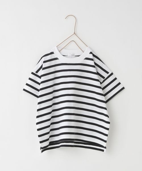 LOWRYS FARM（ローリーズファーム）の「ＵＳＡボーダーＳＳＴシャツ＊　199295（Tシャツ/カットソー・キッズ・ブラック/ブルー/グリーン/ピンク/パープル・130cm/140cm/150cm/110cm/120cm）」の9枚目の写真