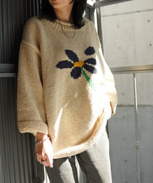 25SS マクマホンニッティングミルズ フラワー　LOVE 半袖ニット MacMahon Knitting Mills/マクマホンニッティングミルズ Roll