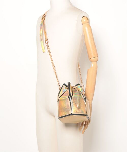 Burner（バーナー）の「【OKUOKU　0909】巾着型  ショルダーバッグ oku-bag-696834510069-28 U（ショルダーバッグ・レディース・シルバー/ゴールド・FREE）」の9枚目の写真