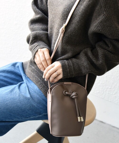 VASIC ノットデザイン ショルダーバッグ グレー(アッシュ) セール】* ノット デザイン ショルダー ◇（ショルダーバッグ