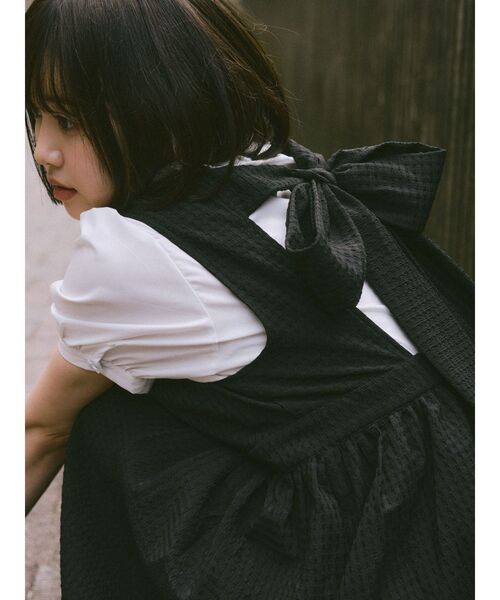 merry jenny(メリージェニー)の「backリボンワンピース(ワンピース・レディース・ブラック/ブルー・FREE)」の10枚目の写真