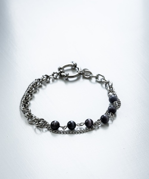 Ressaca（レサーカ）の「レイヤードシルバーチェーンブレスレットバングル ユニセックス（ブレスレット・メンズ・シルバー系その他/シルバー系その他2/シルバー・FREE）」の2枚目の写真