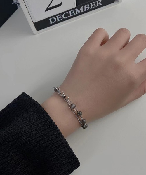 Ressaca（レサーカ）の「レイヤードシルバーチェーンブレスレットバングル ユニセックス（ブレスレット・メンズ・シルバー系その他/シルバー系その他2/シルバー・FREE）」の4枚目の写真