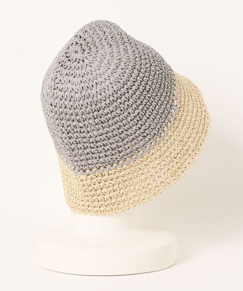 nemne store（ネンネストア）の「《Delfy》バイカラーペーパーハット（ハット・レディース・グレー/ブラック/ベージュ・フリー）」の15枚目の写真
