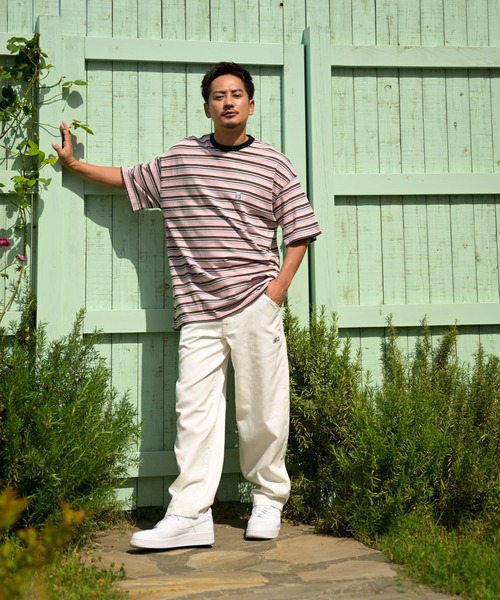 #Re:room（リルーム）の「カラーボーダービッグTシャツ（Tシャツ/カットソー・メンズ・ブルー/ブラック/ピンク・FREE）」の5枚目の写真