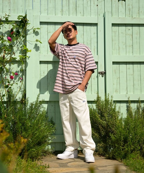 #Re:room（リルーム）の「カラーボーダービッグTシャツ（Tシャツ/カットソー・メンズ・ブルー/ブラック/ピンク・FREE）」の6枚目の写真