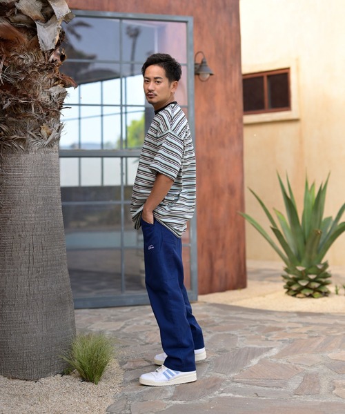 #Re:room（リルーム）の「カラーボーダービッグTシャツ（Tシャツ/カットソー・メンズ・ブルー/ブラック/ピンク・FREE）」の9枚目の写真