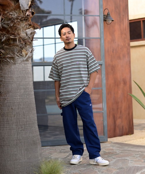 #Re:room（リルーム）の「カラーボーダービッグTシャツ（Tシャツ/カットソー・メンズ・ブルー/ブラック/ピンク・FREE）」の10枚目の写真