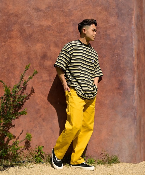 #Re:room（リルーム）の「カラーボーダービッグTシャツ（Tシャツ/カットソー・メンズ・ブルー/ブラック/ピンク・FREE）」の12枚目の写真