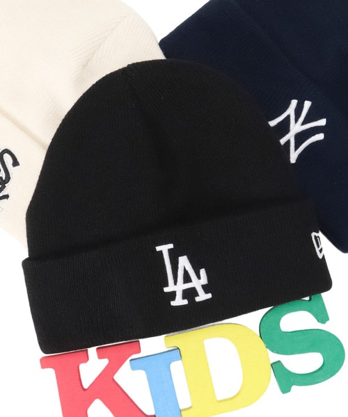 NEW ERA（ニューエラ）の「ニューエラ キッズ ニット帽 MLB（ニットキャップ/ビーニー・キッズ・ブルー/ブラック/ブラウン/ネイビー/グリーン/ブラック系その他/ホワイト・FREE）」の3枚目の写真