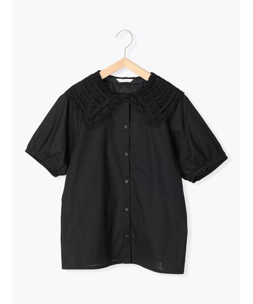 ehka sopo（エヘカソポ）の「レース襟ブラウス（シャツ/ブラウス・レディース・キナリ/ブラック/グレー/オフホワイト・F）」の3枚目の写真