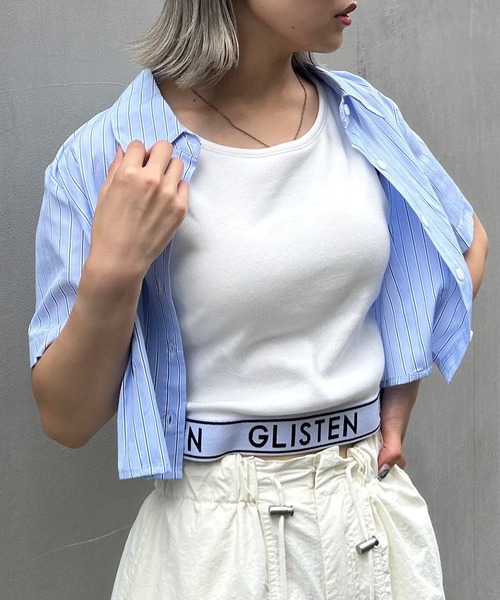 INGNI(イング)の「アソート/クロップド半袖シャツ(シャツ/ブラウス・レディース・オフホワイト/ホワイト系8/サックスブルー/ブルー系7・M)」の4枚目の写真
