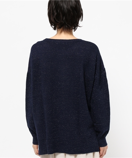 OUTLET（アウトレット）の「【CIAOPANIC TYPY】スエットラメドッキングプルオーバー（Tシャツ/カットソー・レディース・ネイビー・FREE）」の4枚目の写真