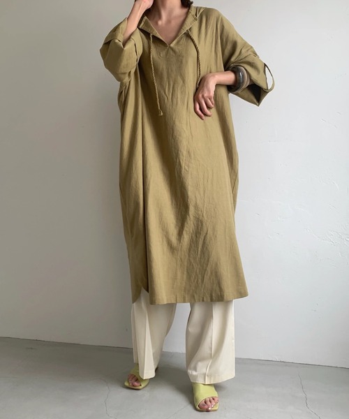 mexican linen medium parka OP（ワンピース）｜willfully（ウィル 