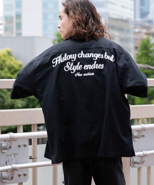 WEGO（ウィゴー）の「WEGO/チェーン刺繍ビッグシャツ（シャツ/ブラウス・メンズ・ホワイト/ブラック・MEDIUM/LARGE）」の13枚目の写真