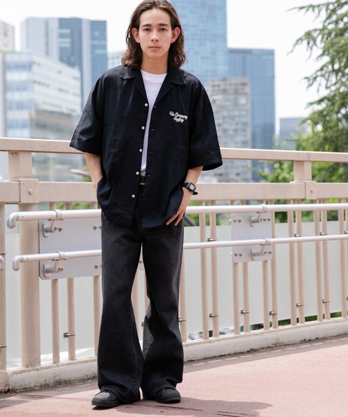 WEGO（ウィゴー）の「WEGO/チェーン刺繍ビッグシャツ（シャツ/ブラウス・メンズ・ホワイト/ブラック・MEDIUM/LARGE）」の14枚目の写真