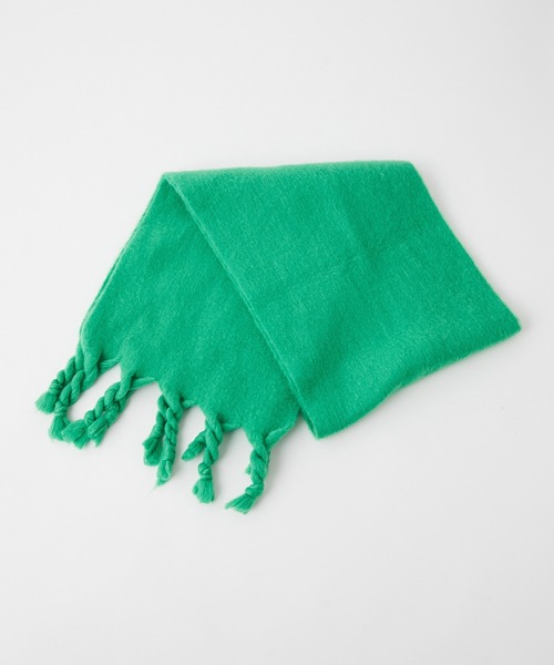 COLLAGE GALLARDAGALANTE（コラージュガリャルダガランテ）の「ボリュームフリンジマフラー（ストール/ショール・レディース・ホワイト/グリーン/グレイッシュベージュ・FREE）」の4枚目の写真