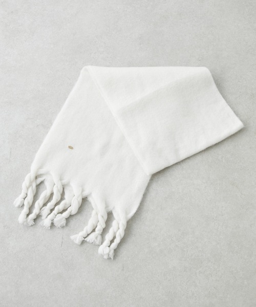 COLLAGE GALLARDAGALANTE（コラージュガリャルダガランテ）の「ボリュームフリンジマフラー（ストール/ショール・レディース・ホワイト/グリーン/グレイッシュベージュ・FREE）」の8枚目の写真