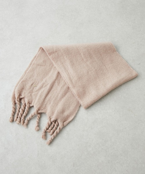 COLLAGE GALLARDAGALANTE（コラージュガリャルダガランテ）の「ボリュームフリンジマフラー（ストール/ショール・レディース・ホワイト/グリーン/グレイッシュベージュ・FREE）」の6枚目の写真