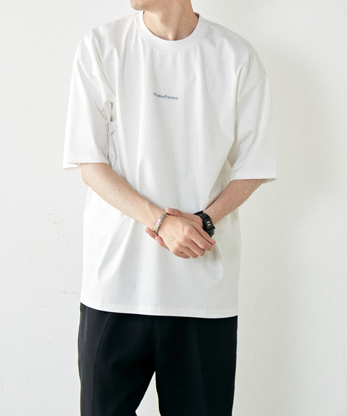 MASTER FRAME（マスターフレーム ）の「【MASTER FRAME】MF刺繍スムースクルーネックTシャツ（Tシャツ/カットソー・メンズ・ラベンダー/ブラック/サックスブルー/ホワイト・3/4）」の14枚目の写真