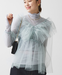 チュールブラウス