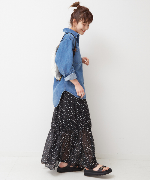 Spick &amp; Span - ルーズデニムシャツ　spickandspan セール】≪追加≫デニムシャツ（シャツ/ブラウス）｜Spick