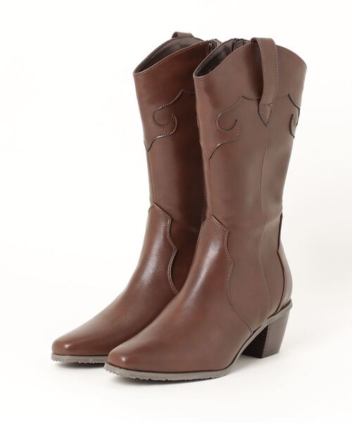 WEGO（ウィゴー）の「WEGO/ウエスタンミドルブーツ（ブーツ・レディース・ブラック/ブラウン・MEDIUM/LARGE）」の7枚目の写真