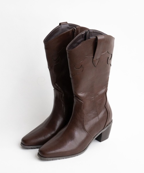 WEGO（ウィゴー）の「WEGO/ウエスタンミドルブーツ（ブーツ・レディース・ブラック/ブラウン・MEDIUM/LARGE）」の13枚目の写真