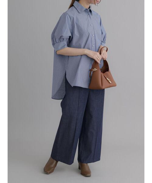 Te chichi（テチチ）の「デニム調ワイドパンツ（デニムパンツ・レディース・ブルー/ネイビー・F）」の10枚目の写真