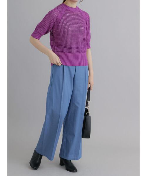 Te chichi（テチチ）の「デニム調ワイドパンツ（デニムパンツ・レディース・ブルー/ネイビー・F）」の15枚目の写真