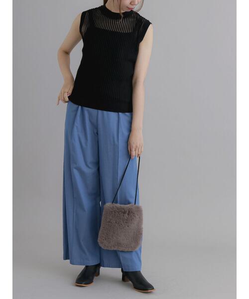 Te chichi（テチチ）の「デニム調ワイドパンツ（デニムパンツ・レディース・ブルー/ネイビー・F）」の16枚目の写真