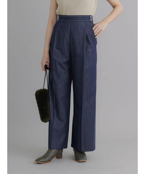 Te chichi（テチチ）の「デニム調ワイドパンツ（デニムパンツ・レディース・ブルー/ネイビー・F）」の2枚目の写真