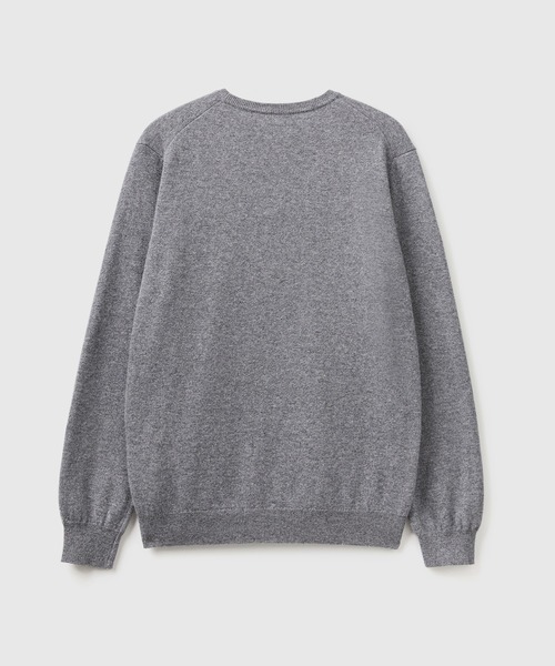 BENETTON (UNITED COLORS OF BENETTON)（ベネトンユナイテッドカラーズオブベネトン）の「ピュアメリノウールクルーネックニットセーター（ニット/セーター・メンズ・ネイビー/ベージュ/グレー/ブラック/ダークグレー・MEDIUM/SMALL/X-SMALL/LARGE）」の9枚目の写真