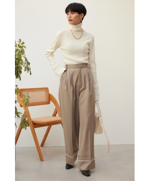 crie conforto(クリーコンフォルト)の「ファインゲージニットタートル(ニット/セーター・レディース・オフホワイト/チャコールグレー/ライトグレー/ブラック・MEDIUM/LARGE)」の16枚目の写真