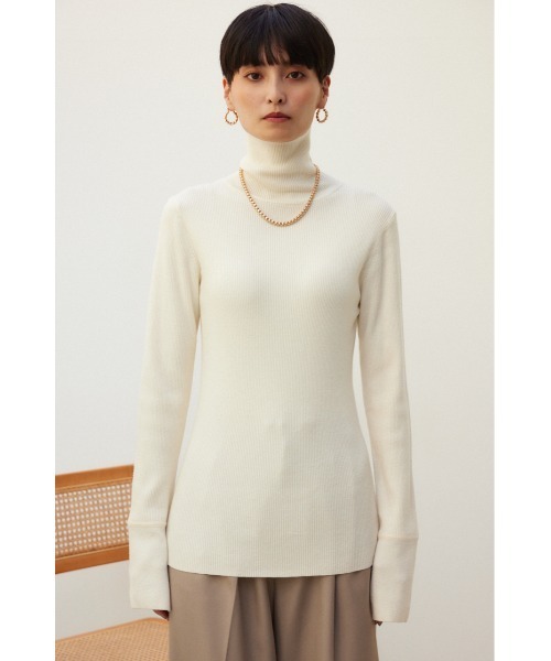 crie conforto(クリーコンフォルト)の「ファインゲージニットタートル(ニット/セーター・レディース・オフホワイト/チャコールグレー/ライトグレー/ブラック・MEDIUM/LARGE)」の17枚目の写真