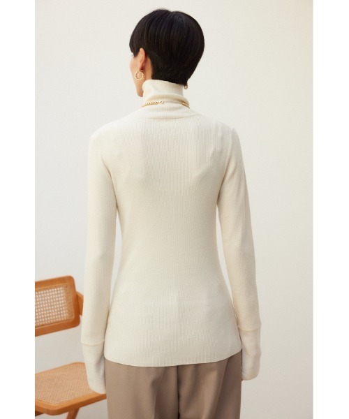 crie conforto(クリーコンフォルト)の「ファインゲージニットタートル(ニット/セーター・レディース・オフホワイト/チャコールグレー/ライトグレー/ブラック・MEDIUM/LARGE)」の19枚目の写真