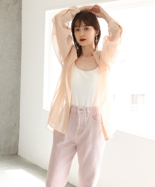 one after another NICE CLAUP(ワンアフターアナザーナイスクラップ)の「加工ブーツカットデニムパンツ(デニムパンツ・レディース・ケミカルウォッシュ・MEDIUM)」の5枚目の写真