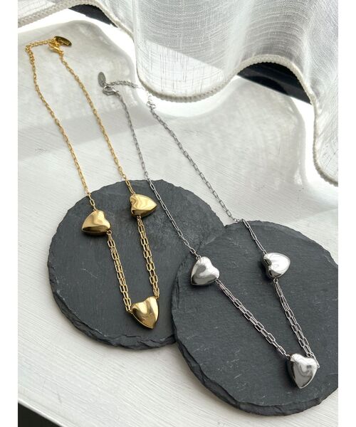 Ungrid（アングリッド）の「ハートデザインネックレス（ネックレス・レディース・シルバー/ゴールド・FREE）」の5枚目の写真