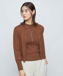 NOLLEY’S Sophi | 《手洗い可能》ビジュー釦クルーネックカーディガン(カーディガン/ボレロ)