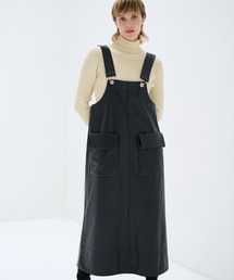LANVIN en Bleu | フェイクレザーサロペットワンピース(ワンピース)
