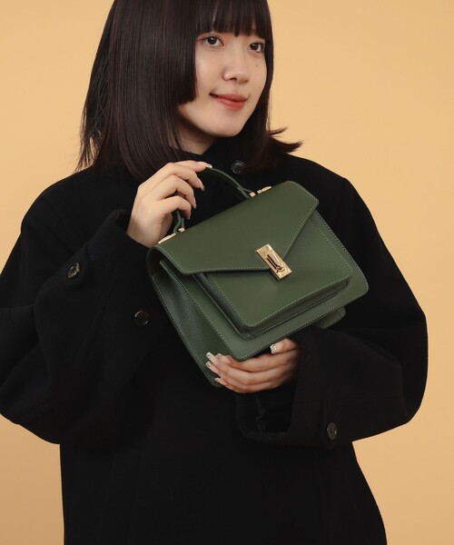 BEAMS HEART（ビームスハート）の「BEAMS HEART / ワンハンドル ショルダーバッグ（ショルダーバッグ・レディース・マスタード/オリーブ/レッド/シルバー/ネイビー/ワイン/グリーン・FREE）」の2枚目の写真