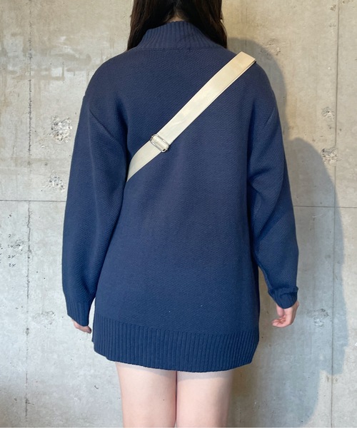 未使用級✨グッチ GG柄jジャガードワンピース ハーフジップ ニット L one way（ワンウェイ）の「ジャガードハーフジップニットワンピース